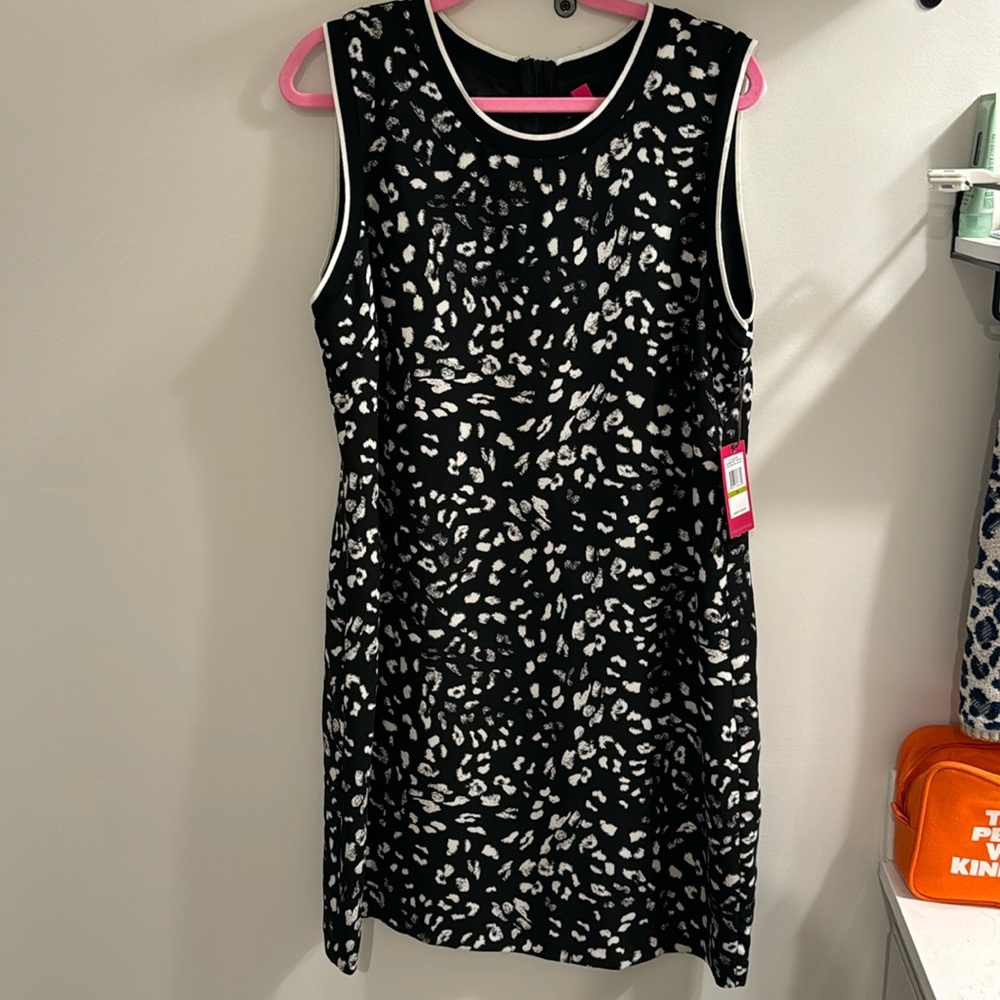 Black and white leopard print dress size 14